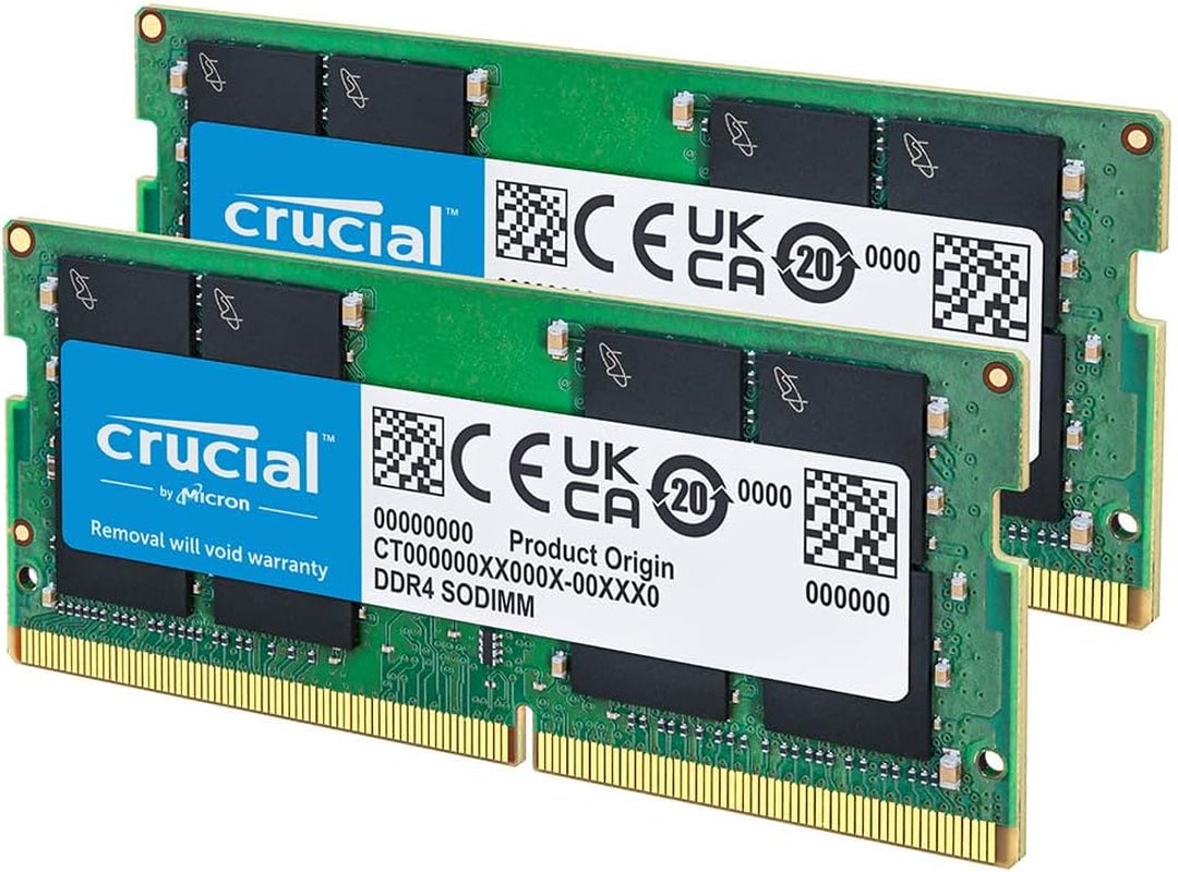 Crucial RAM 32GB Kit (2X16Gb) DDR4 3200Mhz CL22 (Or 2933Mhz or 2666Mhz) Laptop Memory CT2K16G4SFRA32A