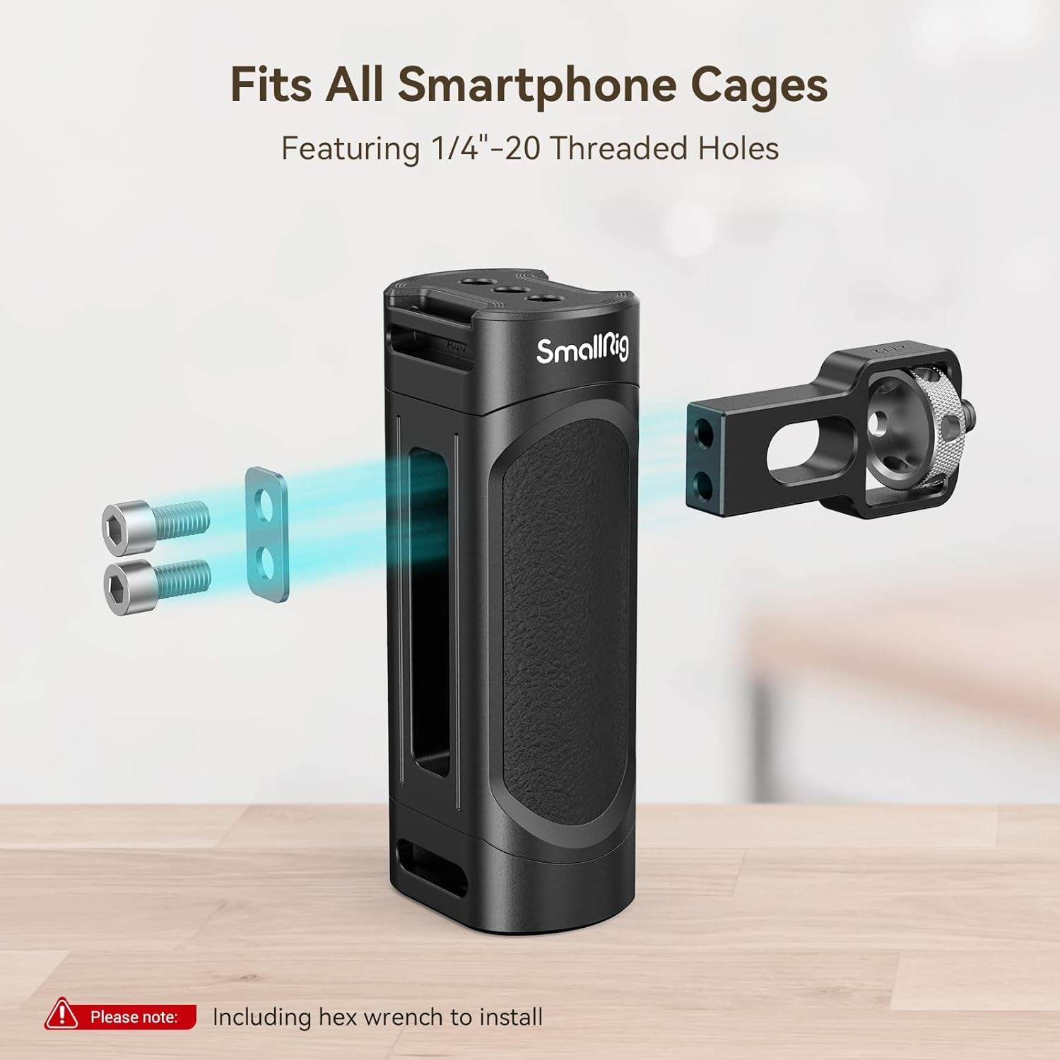 Smallrig Universal Phone Cage, Smartphone Video Rig Kit with Handles, Handheld Filmmaking Vlogging Case Stabilizer for Videomaker, for Iphone for Samsung for Pixel and Other Android Phones - 4121