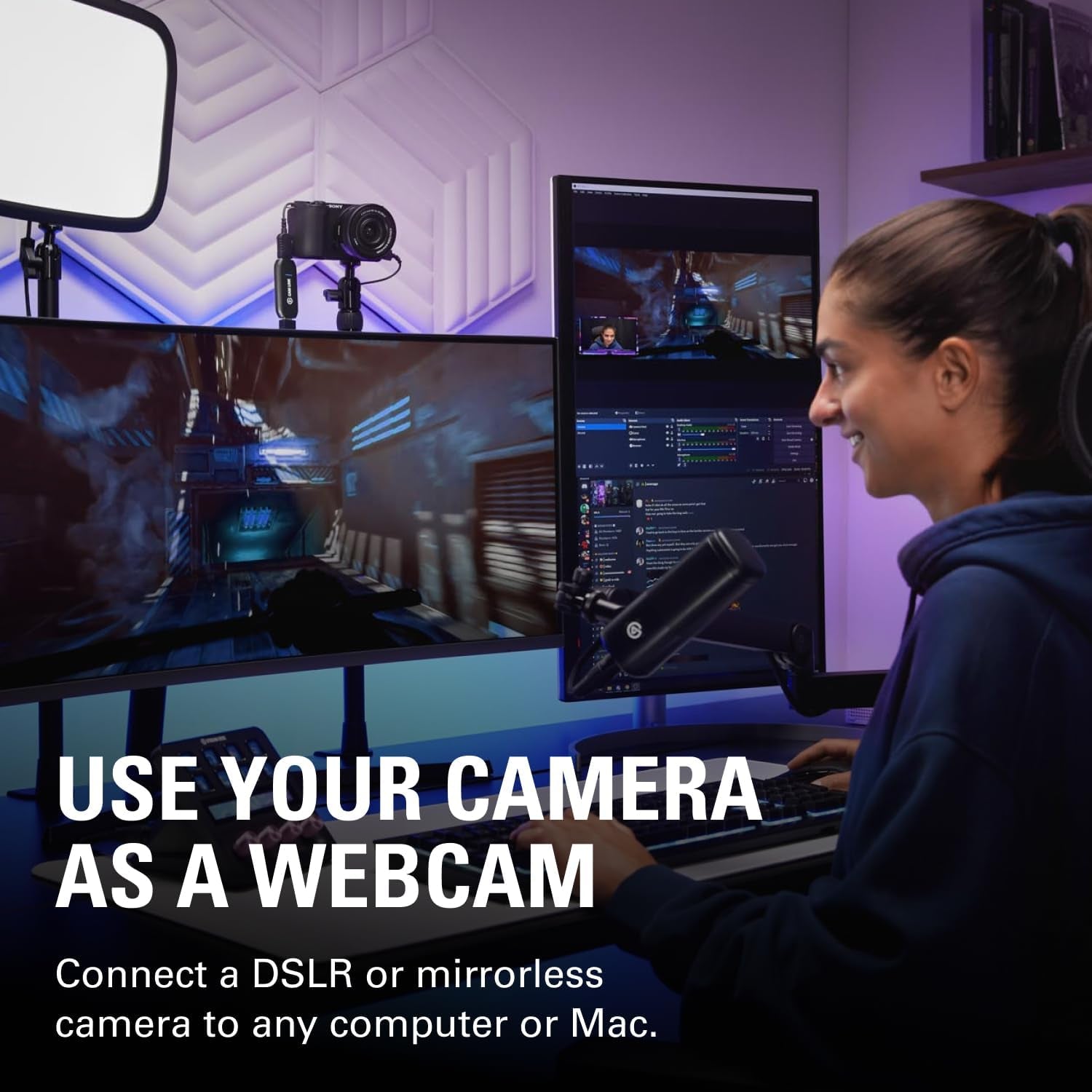 Elgato Cam Link 4K – External Capture Card for DSLR & Camcorder, Actioncam as Webcam, Meet/Stream/Record in 1080P60 or 4K30/4K60, Easy Connect for Obs/Zoom/Discord – HDMI to USB 3.0, Pc/Mac/Ipad