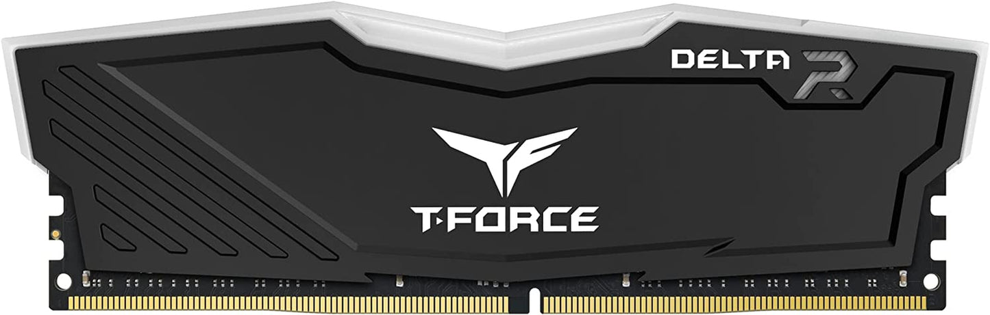 TEAMGROUP T-Force Delta RGB DDR4 32GB (2X16Gb) 3600Mhz (PC4-28800) CL18 Desktop Gaming Memory Module Ram TF3D432G3600HC18JDC01 - Black