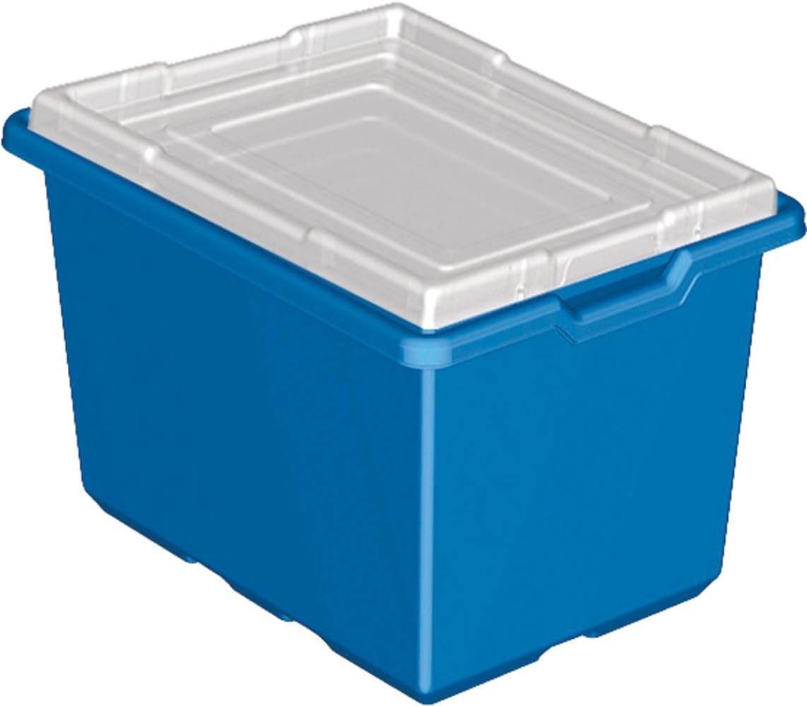 LEGO Education Blue Storage Bins 9840 for Classrooms & Home, Girls & Boys (6 Bins, 12Piece)