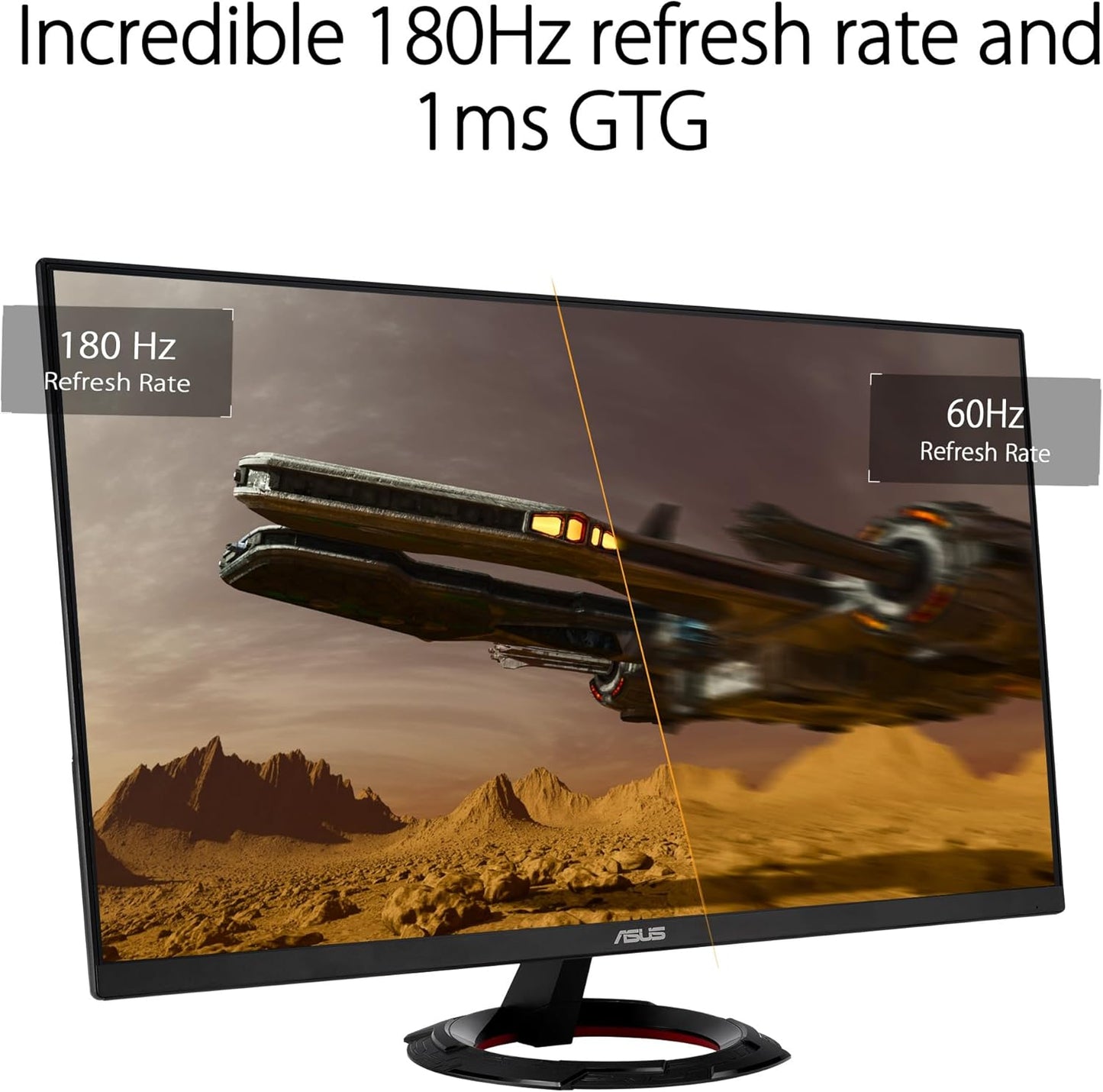 ASUS TUF Gaming 27” 1080P Monitor (VG279Q3R) - Full HD, 180Hz, Fast IPS, Extreme Low Motion Blur, 1Ms, Freesync, Variable Overdrive, Shadow Boost, Eye Care, 100% Srgb, 3 Yr Warranty