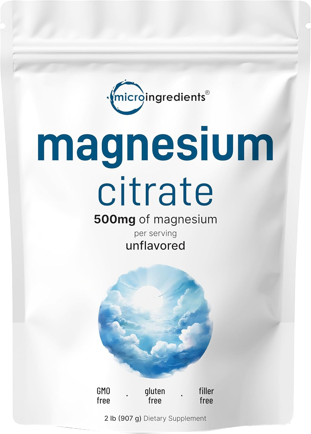 Pure Magnesium Citrate Powder (Citrato De Magnesio En Polvo), 2 Pounds (32 Ounce), Pure and Filler Free, Relaxation and Nutrient Utilization, Vegan