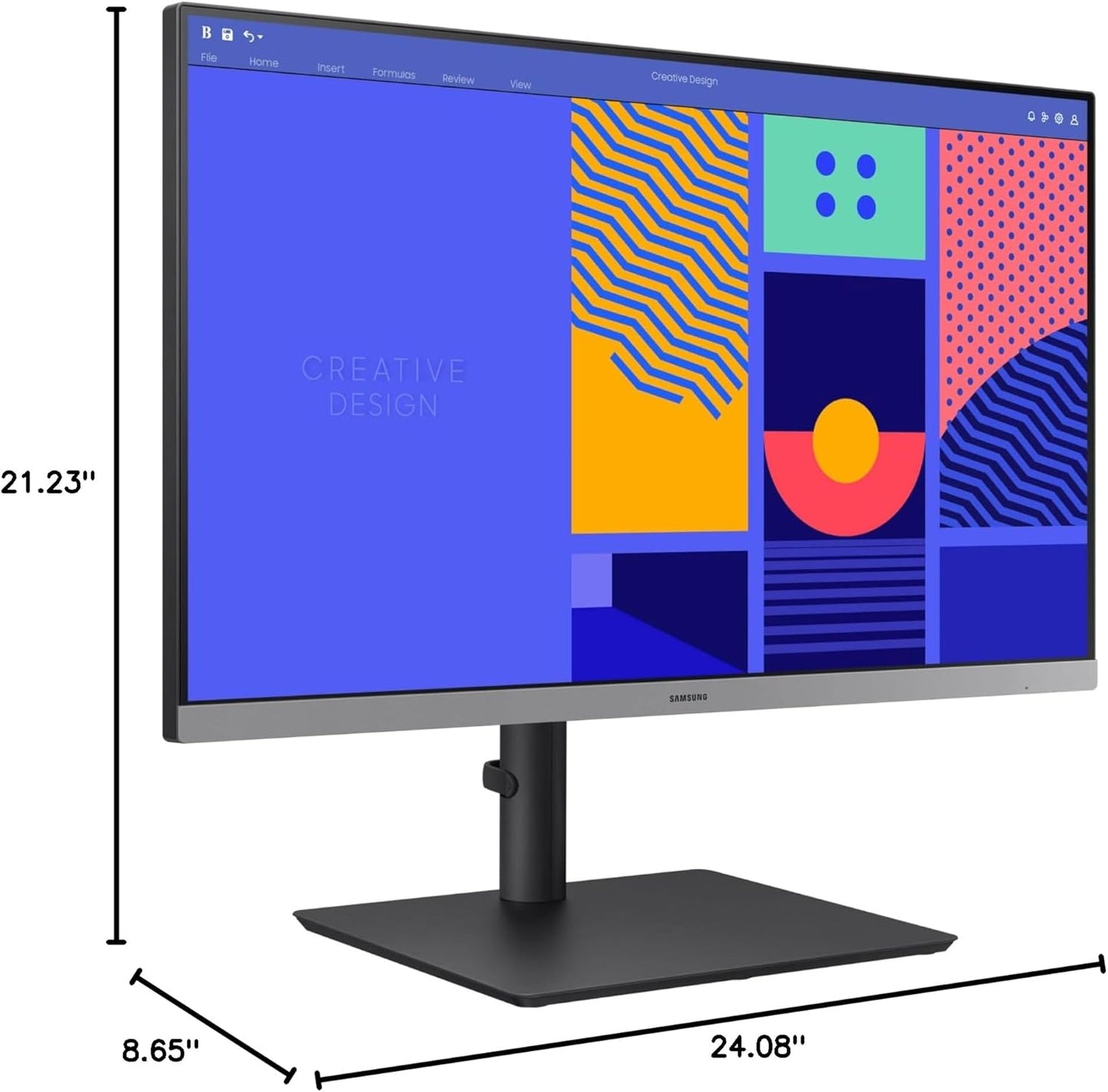 SAMSUNG 27-Inch S43GC Series Business Essential Computer Monitor, IPS Panel, Height Adjustable Stand, Triple Input, New Displayport, 100Hz, AMD Freesync, Advanced Eye Care LS27C432GANXZA, 2024