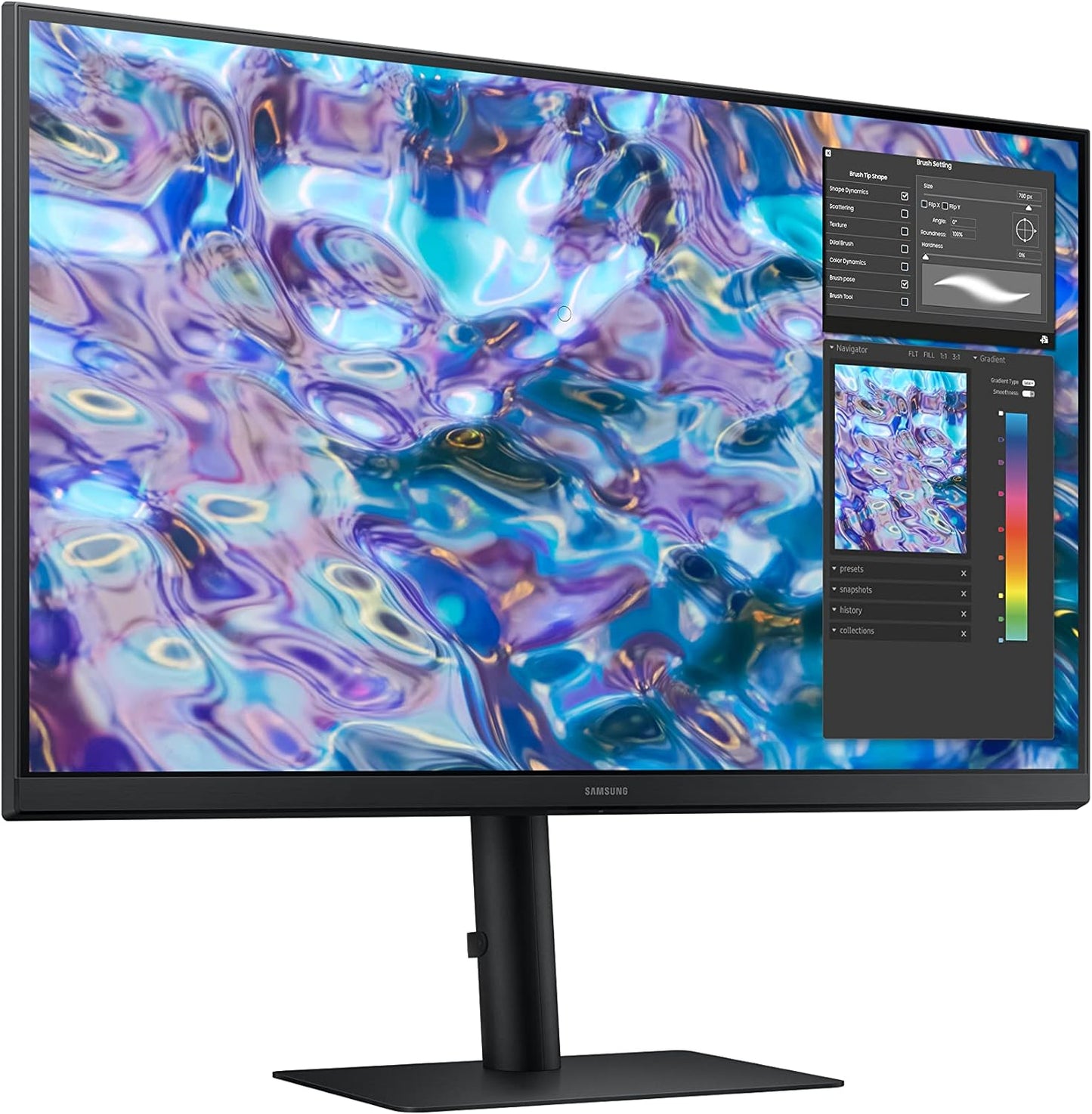 SAMSUNG S61B Series 27-Inch QHD (2560X1440) Computer Monitor, 75Hz, HDMI, IPS Panel, Displayport, Freesync, Height Adjustable Stand (LS27B610EQNXZA), Black