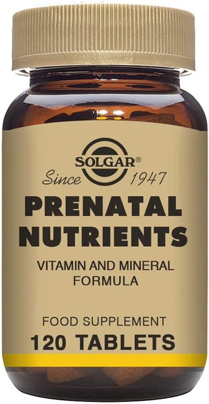 Solgar Prenatal Nutrients - 120 Tablets - Multivitamin & Mineral Formula for Pregnant & Lactating Women - Vegan, Kosher, Halal & Gluten Free - 30 Servings