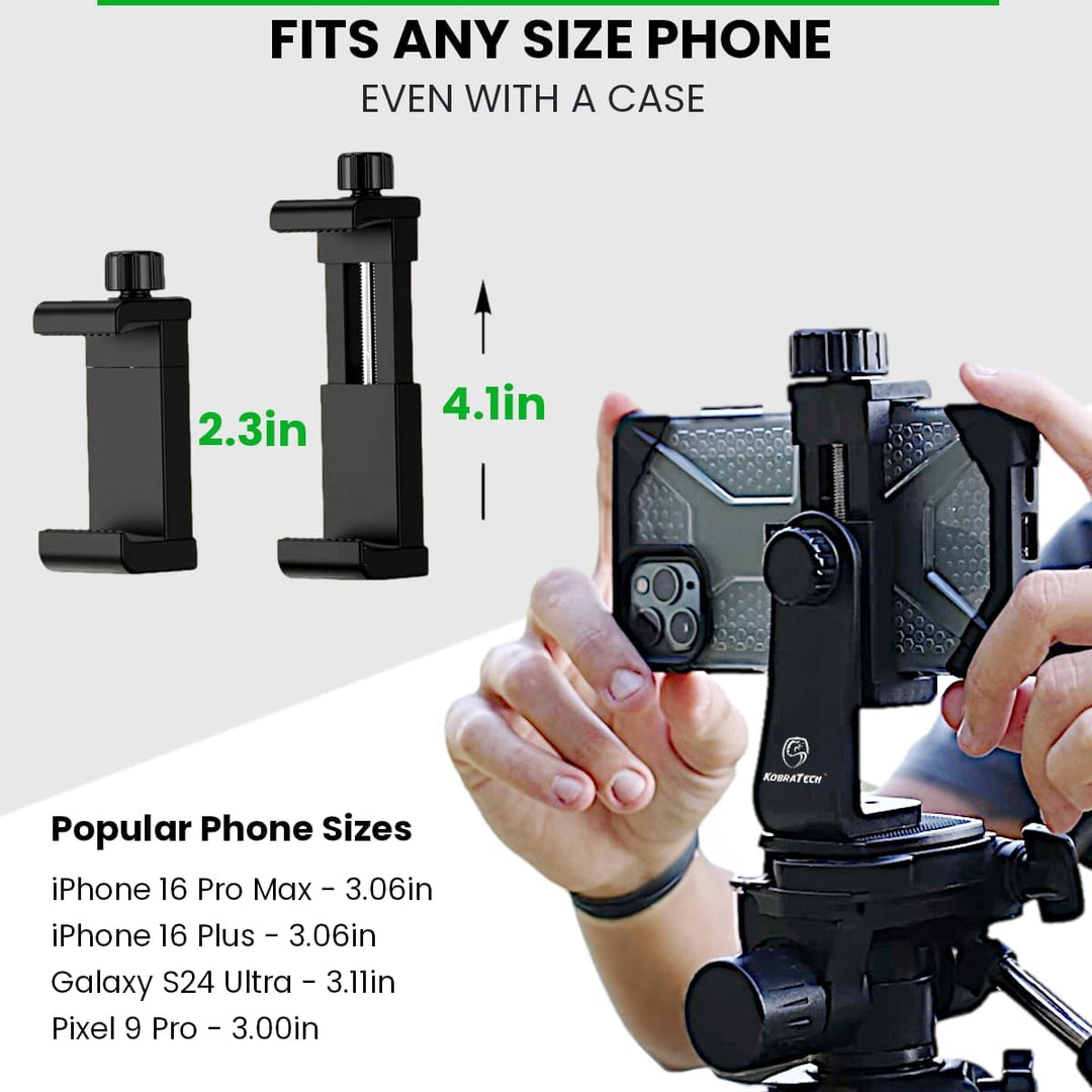 Unimount 360 Iphone Tripod Mount Adapter - Fits Any Smartphone - Includes Bluetooth Remote Shutter - Universal Phone Holder for Tripod