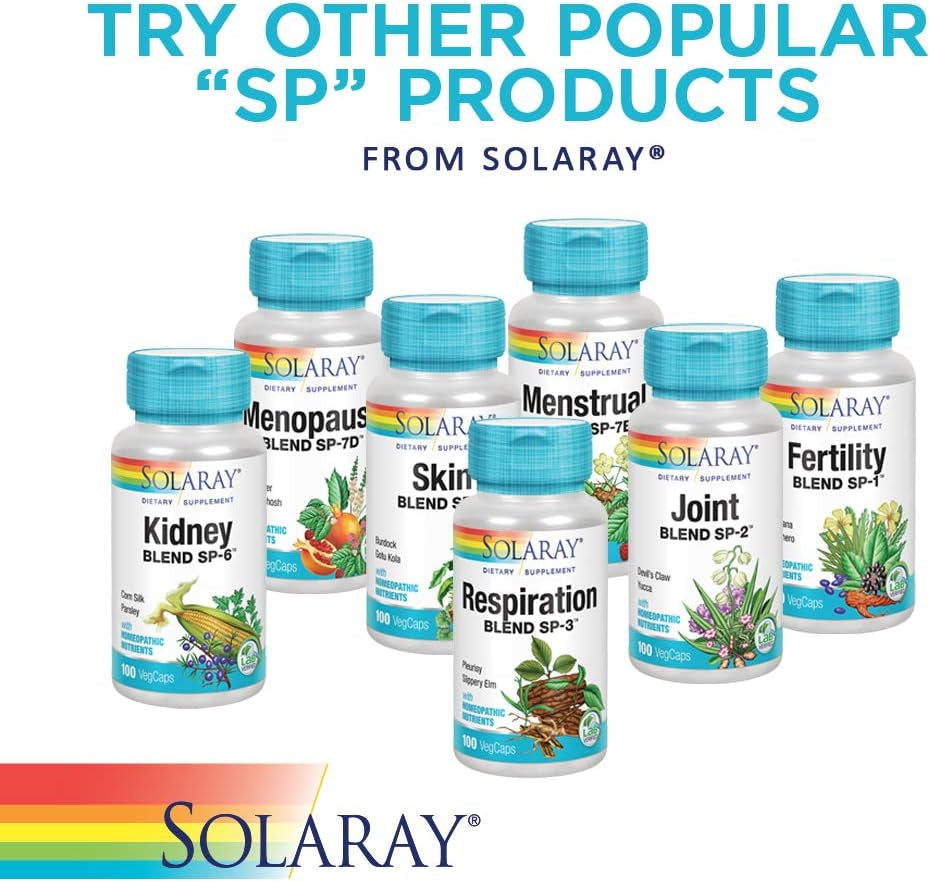 Solaray Female Hormone Blend SP-7C | W/Black Cohosh, Dong Quai, Passion Flower, Wild Yam & More | 100 Vegcaps, 50 Serv.