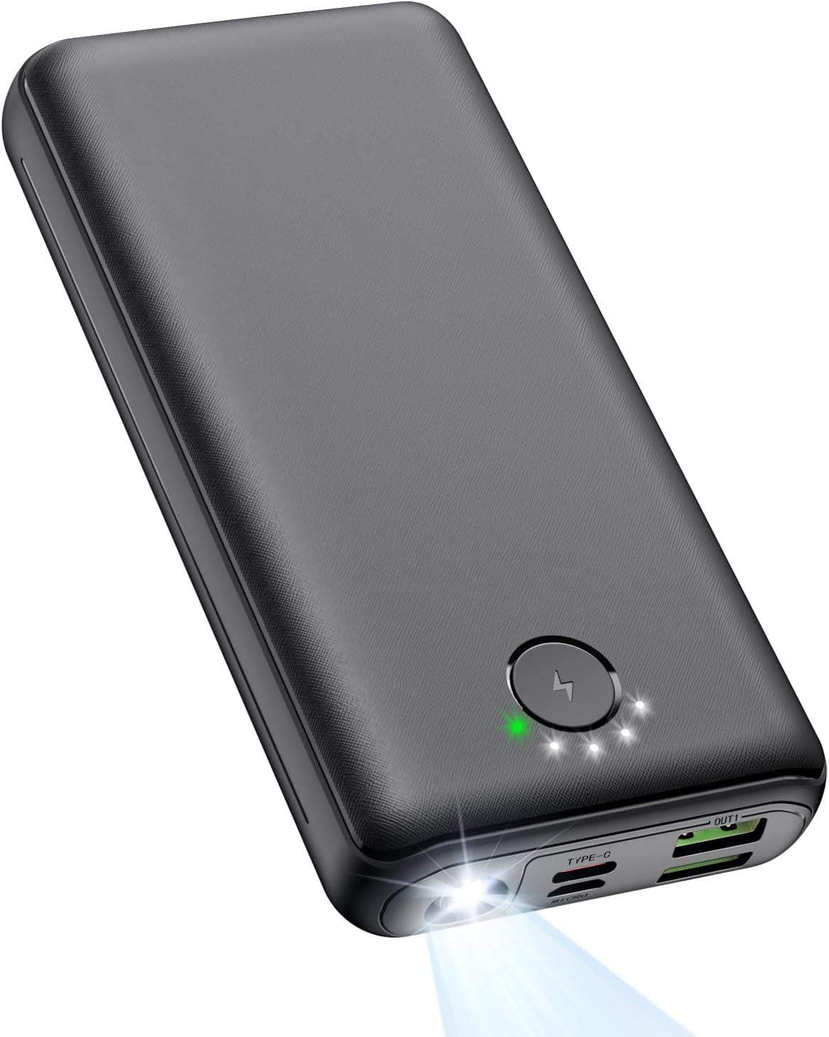 Portable Charger Power Bank 30000Mah - USB C 22.5W Fast Charging External Battery Pack Charging Bank PD QC4.0 with Flashlight 3 Outputs & 2 Inputs Phone Charger for Iphone Samsung Galaxy Ipad Etc