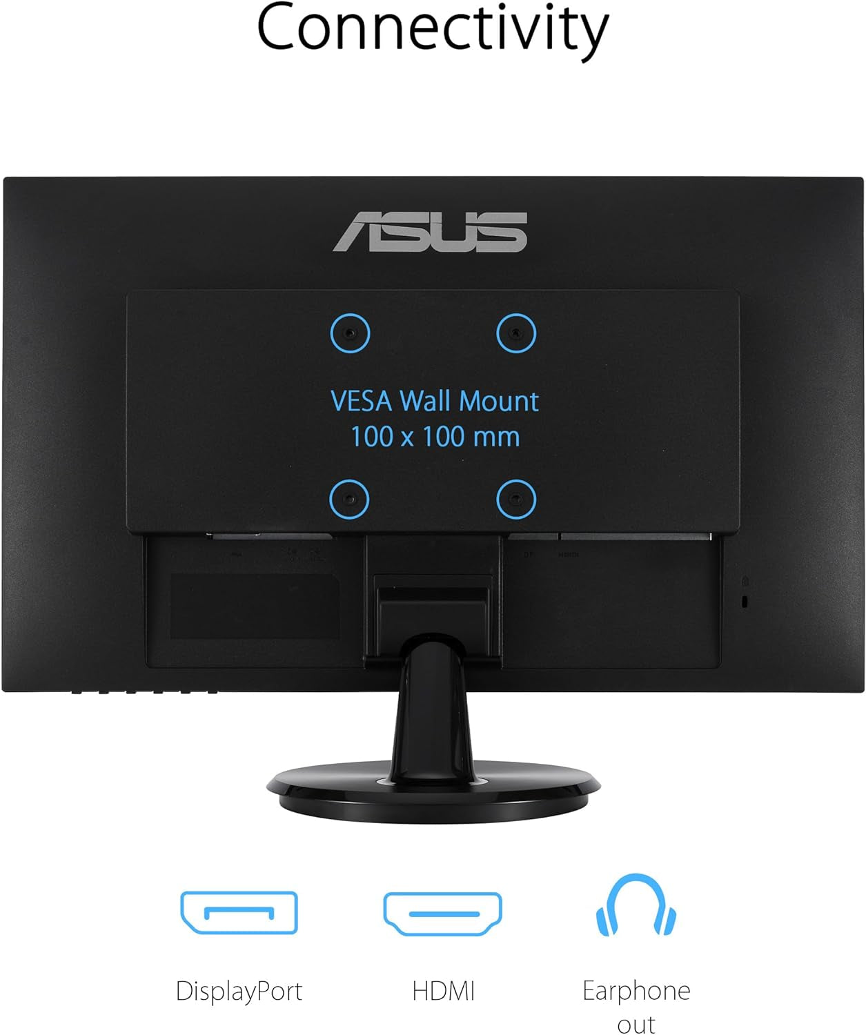 ASUS 24” (23.8-Inch Viewable) 1080P Eye Care Monitor (VA24DQF) - IPS, Full HD, Frameless, 100Hz, 1Ms, Adaptive-Sync, for Working and Gaming, Low Blue Light, Flicker Free, Displayport, 3 Year Warranty