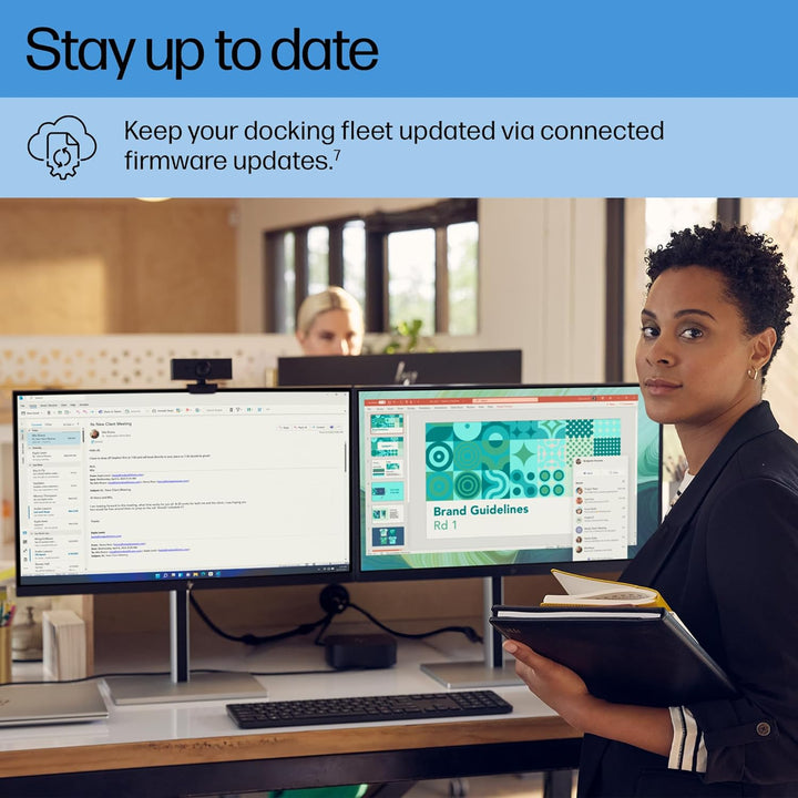 HP USB-C Dock G5-11-In-1 Adapter for Both USB-C and Thunderbolt-Enabled Laptops, Pcs, & Notebooks - Single Cable for Charging, Networking, or Data Transfers - Great for Secure & Remote Management