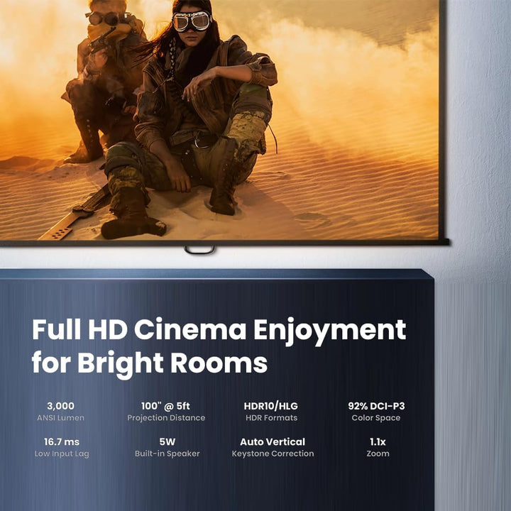 Benq TH671ST 1080P Short Throw Gaming Projector | Gaming Mode for Intense Low Input Lag Action | 3000 Lumens for Lights on Entertainment | 3 Year Industry Leading Warranty