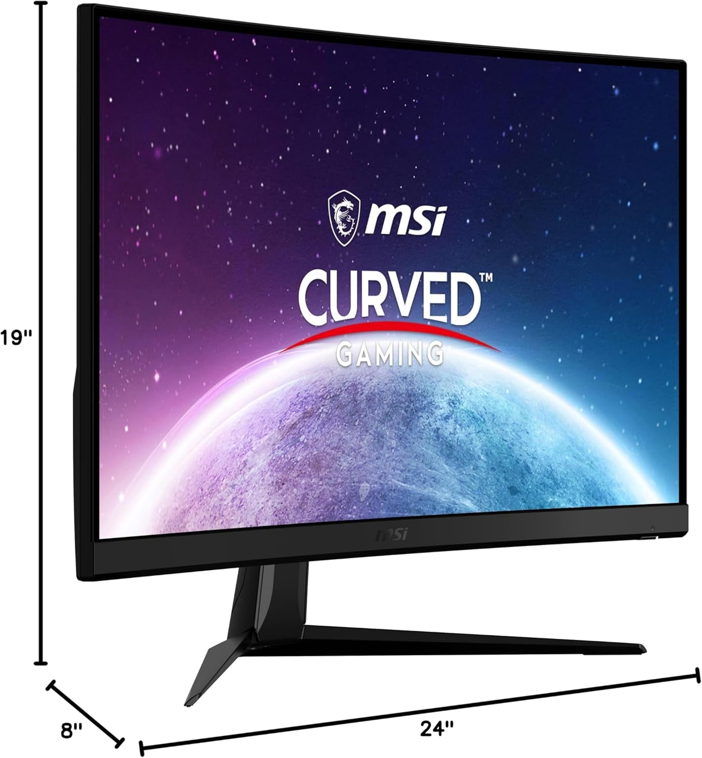 MSI G27C4X 27" Curved Gaming Monitor, 1920 X 1080 (FHD), 1Ms, 250Hz, Freesync, HDMI, Displayport, Anti-Flicker, Anti-Glare, HDR Ready,Black