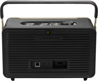 JBL Authentics 300 - Retro Style Wireless Bluetooth/Wifi Home Speaker, Built in Battery (4800Mah), Music Streaming Services via Built-In Wi-Fi, Built in Alexa and Google Assistant