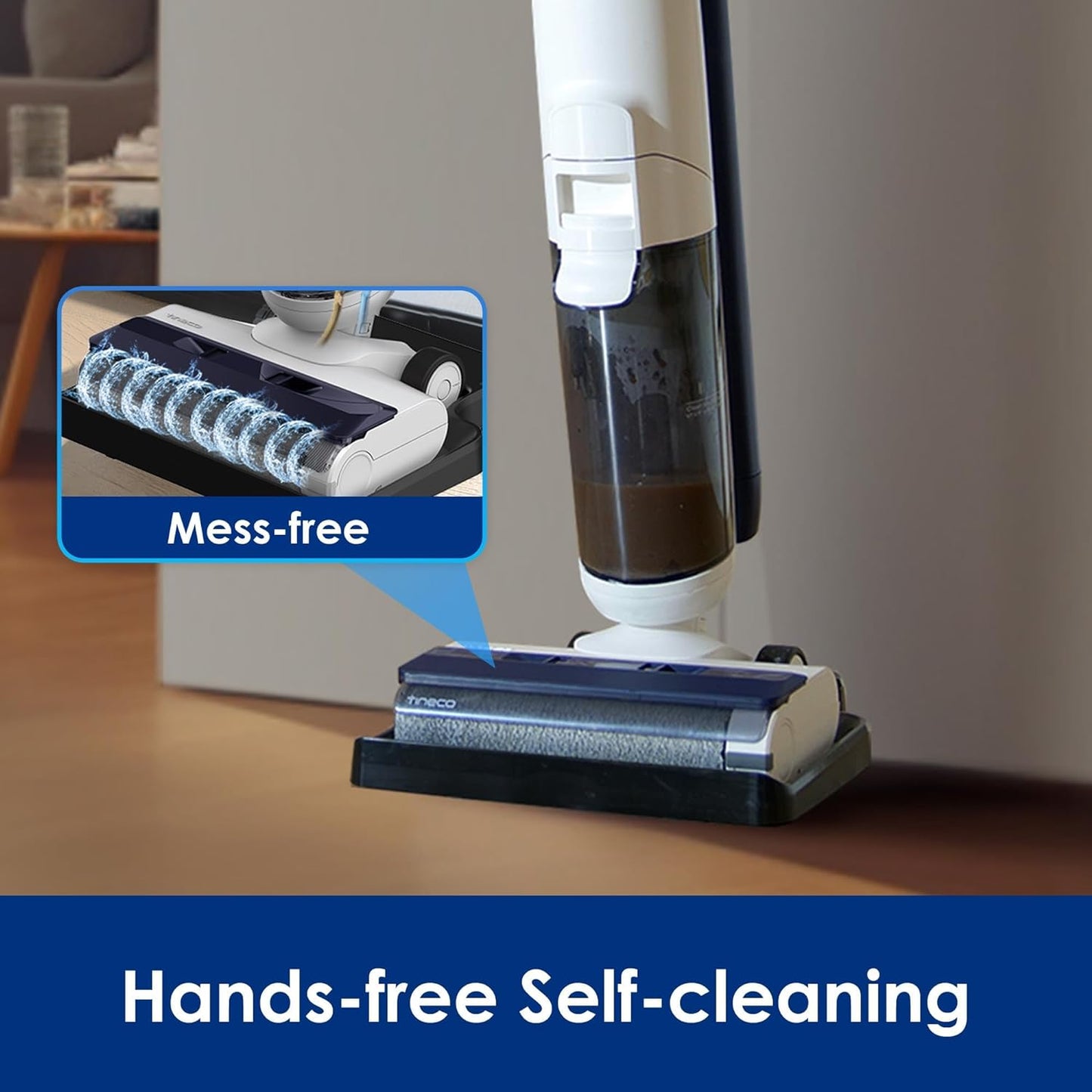 Tineco Ifloor 5 Breeze Complete Wet Dry Vacuum Cordless Floor Washer, One-Step Cleaning for Hard Floors, Edge Clean, Auto Self-Cleaning, Lightweight & Cordless Design