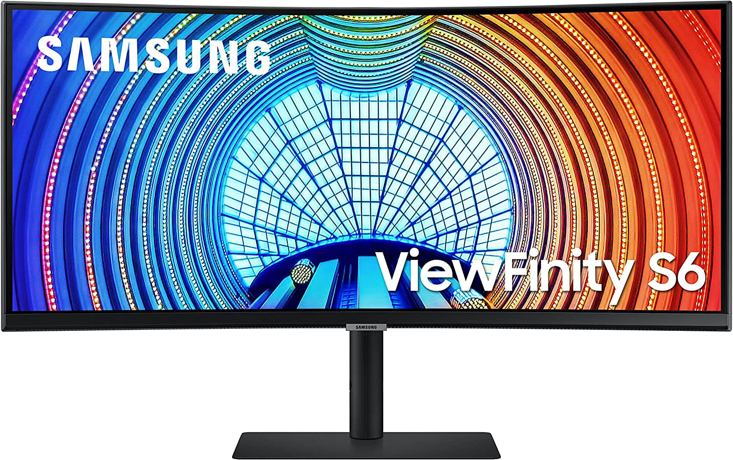 SAMSUNG Viewfinity S65UA Series 34-Inch Ultrawide QHD Curved Monitor, 100Hz, USB-C, HDR10 (1 Billion Colors), Height Adjustable Stand, Tuv-Certified Intelligent Eye Care (Ls34A654Ubnxgo),Black