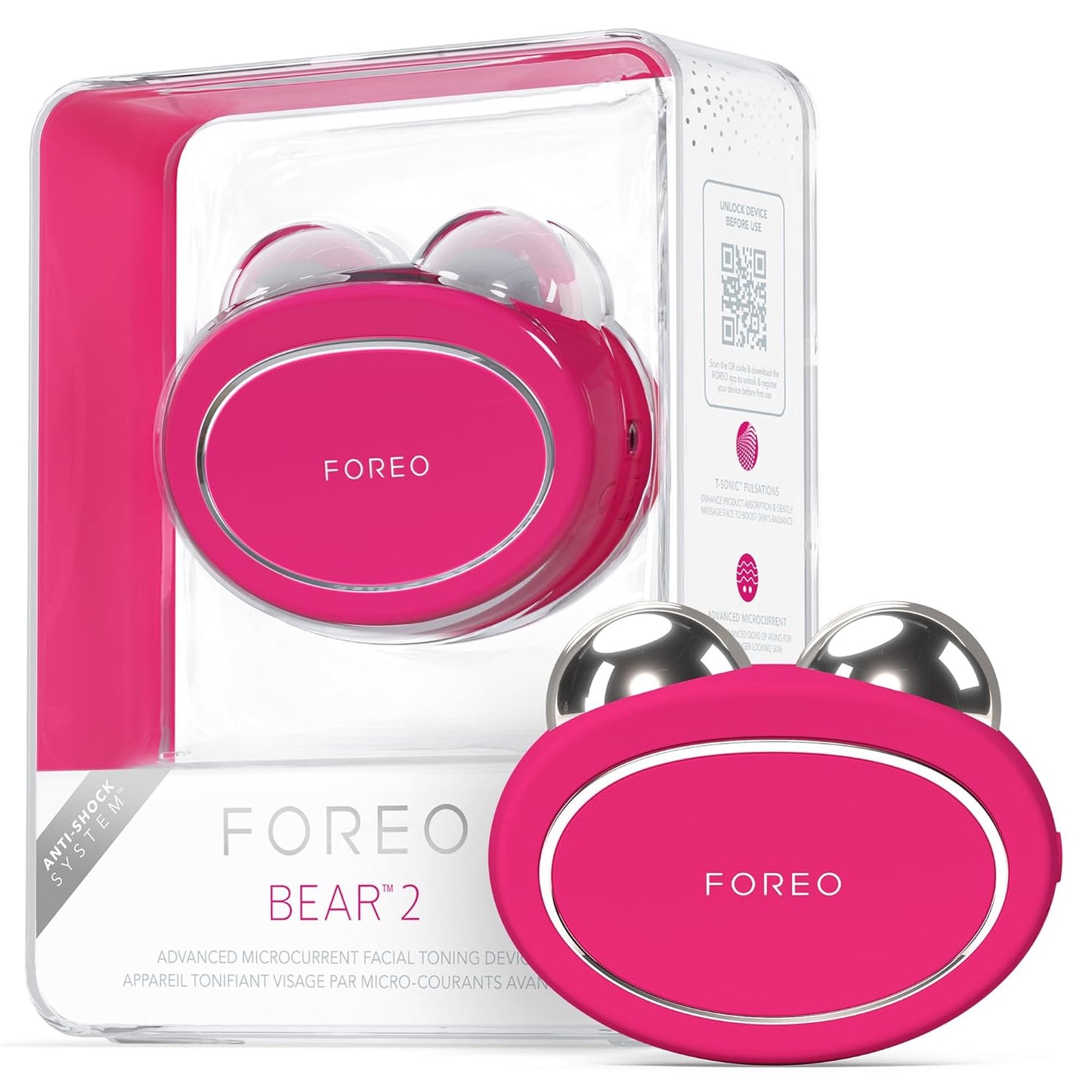 FOREO Bear 2 Advanced Lifting & Toning Microcurrent Facial Device - anti Aging Face Sculpting Tool - Instant Face Lift - Firm & Contour - Non-Invasive - Increases Skin Care Absorption