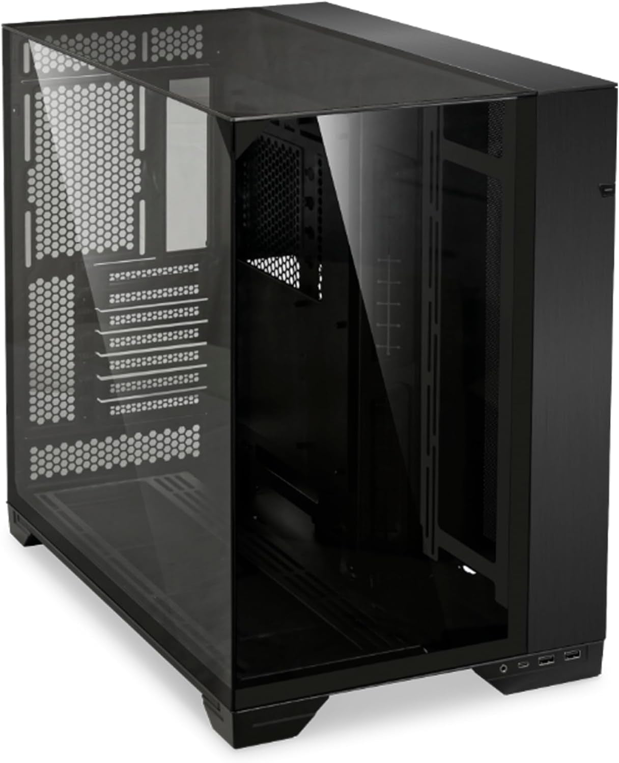 Lian Li O11 Vision -Three Sided Tempered Glass Panels - Dual-Chamber ATX Mid Tower - up to 2 × 360Mm Radiators - Removable Motherboard Tray for PC Building - up to 455Mm Large Gpus (O11VX.US)