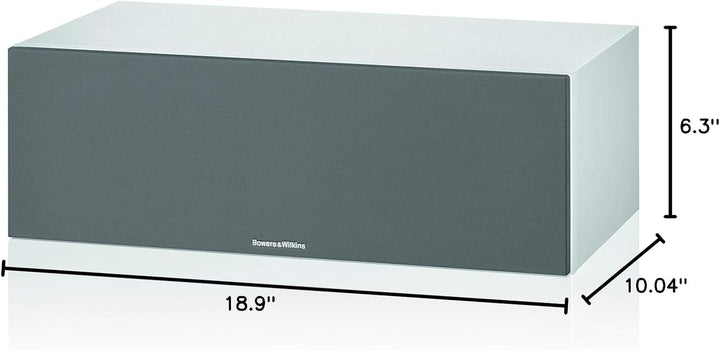 Bowers & Wilkins HTM6 S2 Center Channel Speaker - Anniversary Edition Loudspeaker, Twin Continuum Cone Bass/Midrange Drivers with Flowport Technology, Decoupled Double Dome Aluminum Tweeter, White