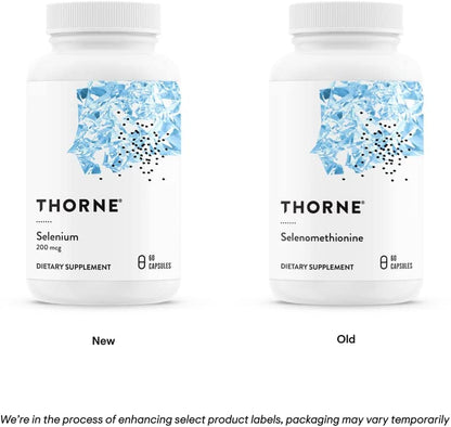 Thorne Selenium - 200 Mcg Selenium Supplement for Antioxidant Support - 60 Capsules