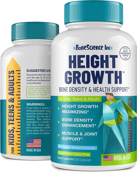 Height Growth Maximizer - Reach Natural Height - Made in USA - Height Pills Bone Growth - Grow Taller Supplement for Adults & Kids - Height Increase Pills -Maximum Height Growth Formula to Get Taller