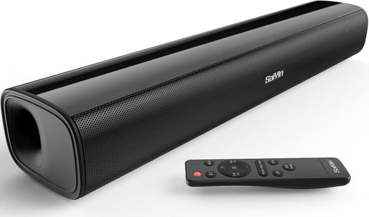 Saiyin Sound Bars for TV, 40 Watts Small Soundbar for Tv,Surround Sound System TV Sound Bar Speakers with Bluetooth/Optical/Aux Connection for Pc/Gaming/Projectors,17Inch