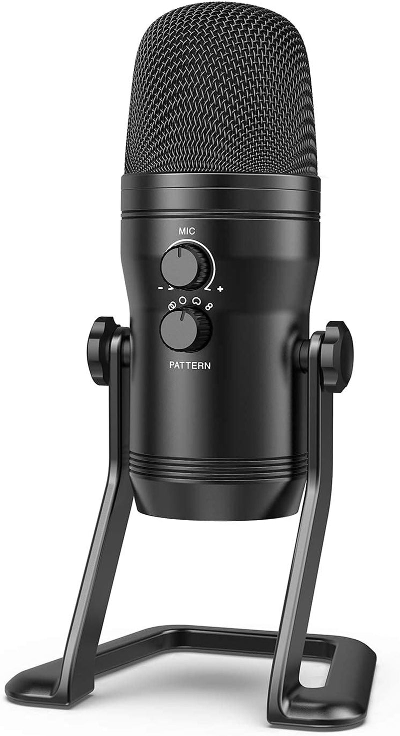 FIFINE USB Studio Recording Microphone Computer Podcast Mic for PC, PS4, Mac with Mute Button & Monitor Headphone Jack, Four Pickup Patterns for Vocals Youtube Streaming Gaming ASMR Zoom-Class (K690)