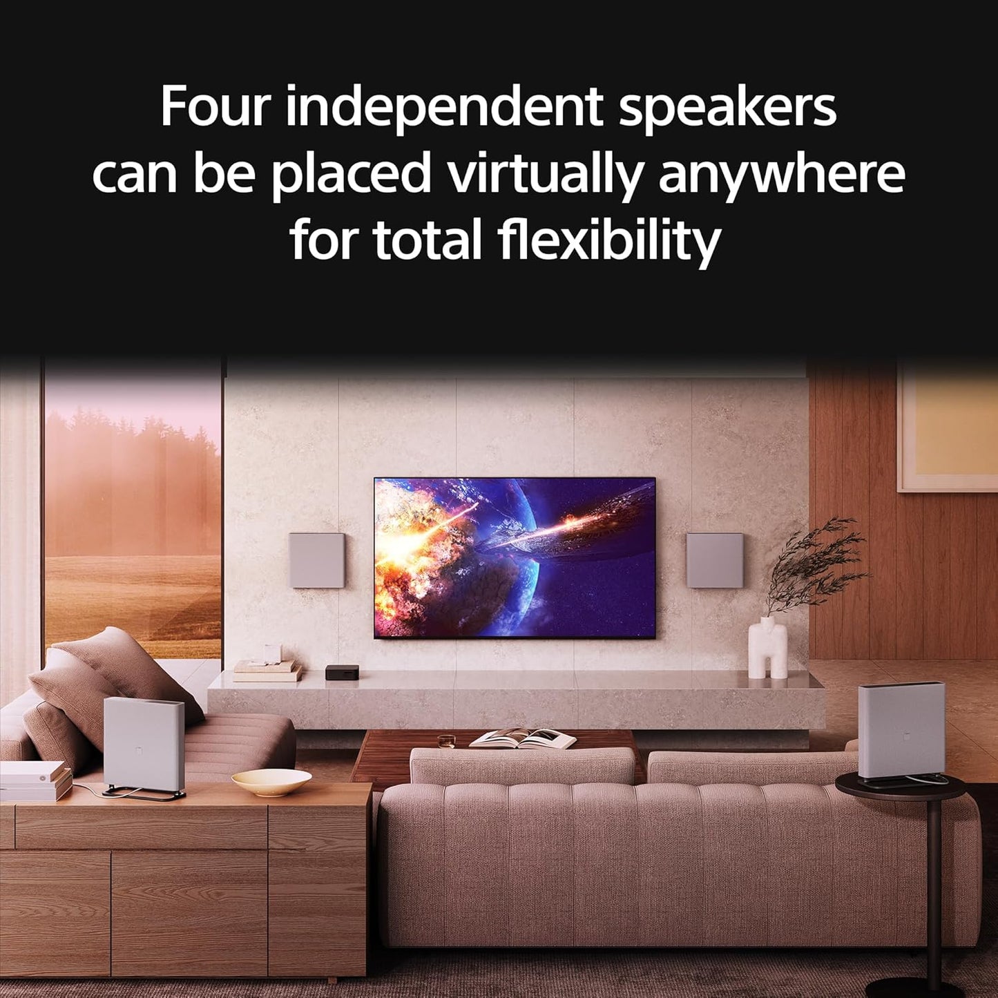 Sony BRAVIA Theater Quad Surround Sound System, 16 Speakers, 4 Wireless, Dolby Atmos/Dts:X, 360 Spatial Sound Mapping, Home Theater Sound System (HT-A9M2)