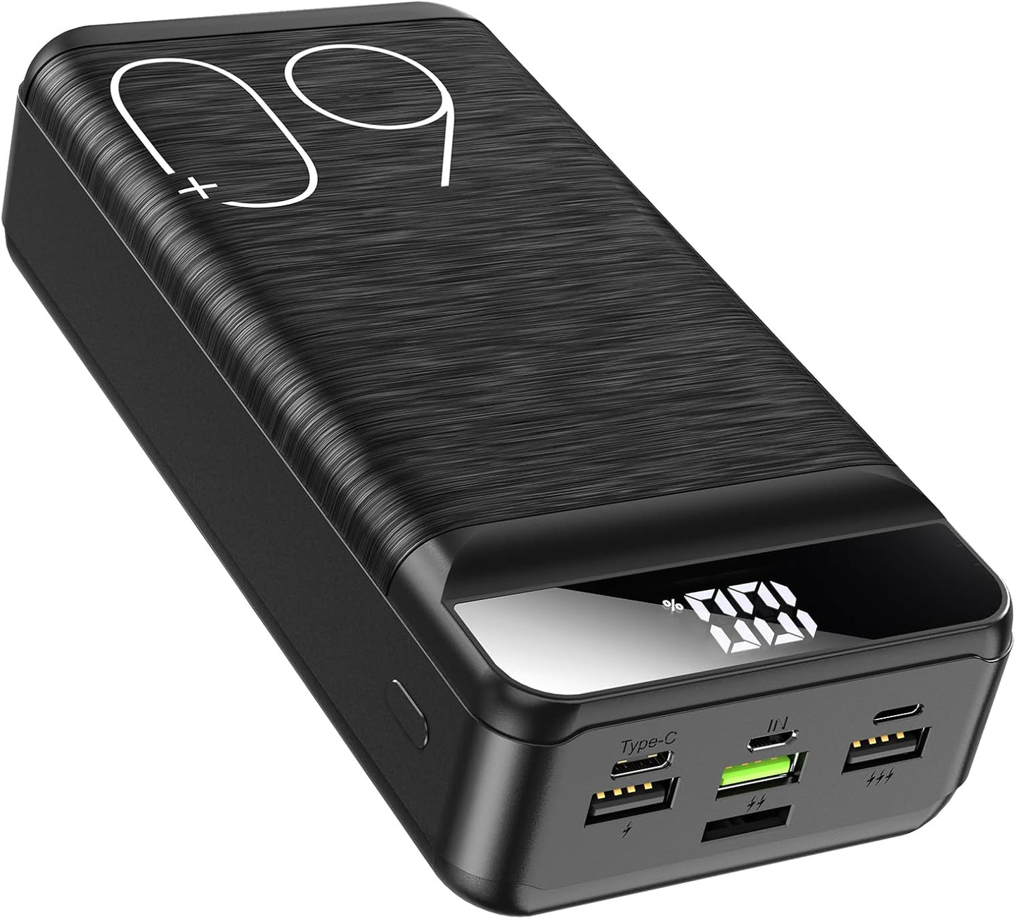 Power Bank 60000Mah 22.5W Fast Charging Portable Charger USB-C Quick Charge with 4 Outputs & 3 Inputs LED Display Huge Capacity External Battery Pack for Most Electronic Devices on the Market