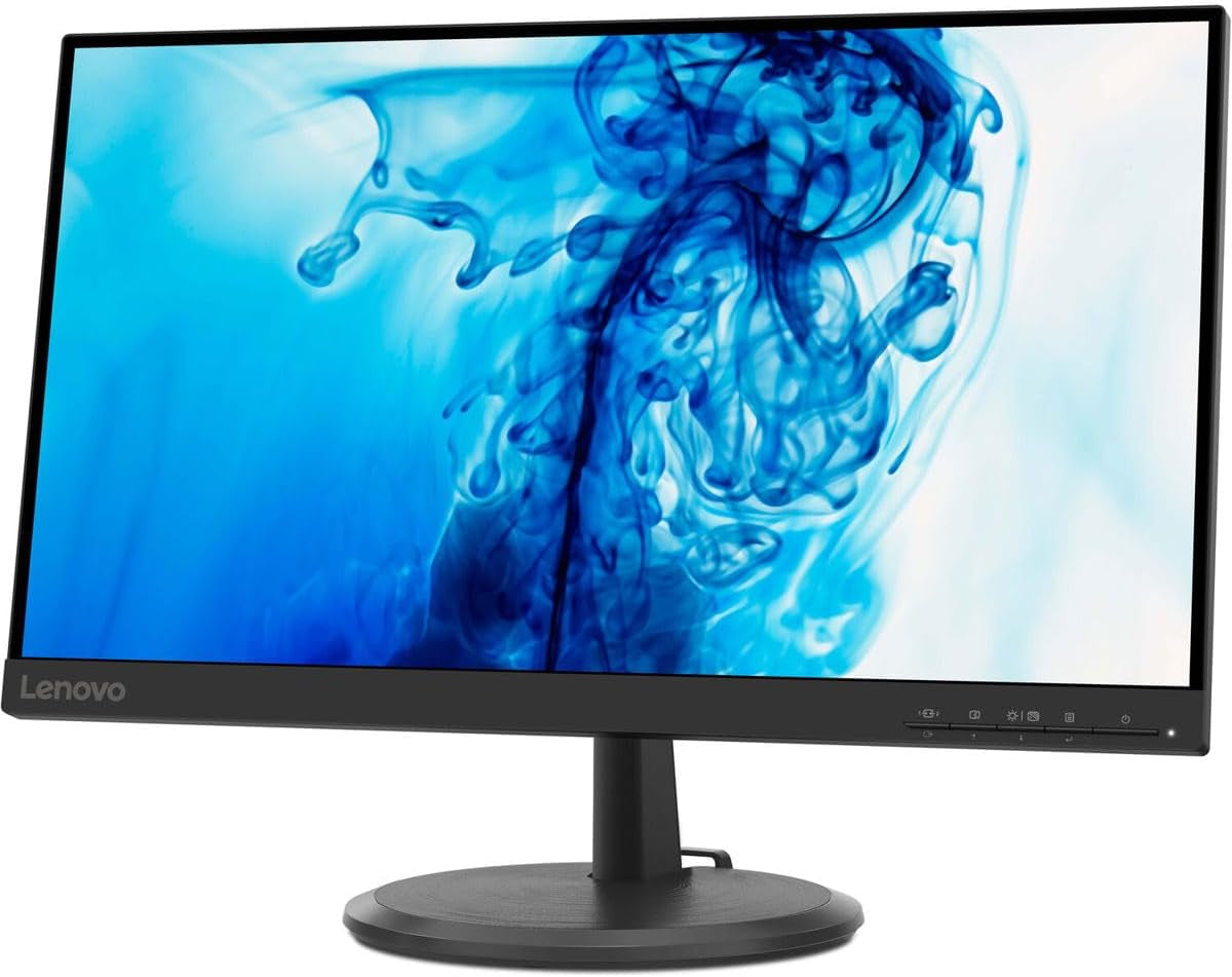 Lenovo D22E-20 Monitor, 21.45” FHD Display, Customizable Tilt Stand, HDMI and VGA Ports, 250 Cd/M² Brightness, Flicker-Free, 75Hz Refresh Rate, AMD Freesync, Raven Black