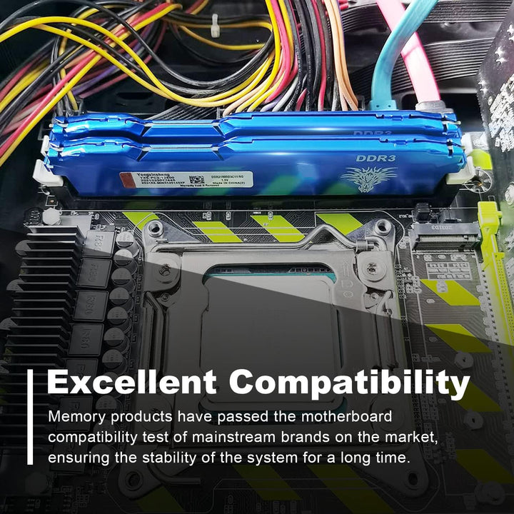 Yongxinsheng DDR3 32GB Kit (8Gbx4) Desktop RAM 1866Mhz PC3-14900 UDIMM Non-Ecc Unbuffered 1.5V 2Rx8 Dual Rank 240 Pin CL13 PC Computer Memory Upgrade Module (Blue)