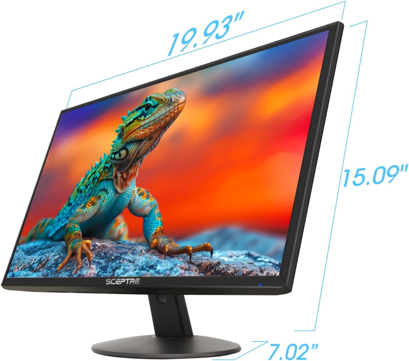 Sceptre 22 Inch 75Hz 1080P LED Monitor 99% Srgb HDMI X2 VGA Build-In Speakers, Machine Black (E225W-19203R Series)