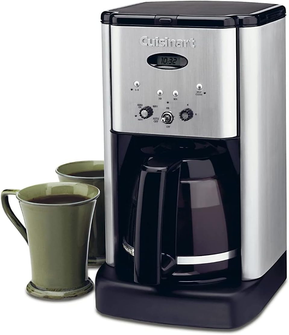 Cuisinart DCC-1200P1 Brew Central 12-Cup Programmable Coffeemaker Coffee Maker, Carafe, Brushed Chrome