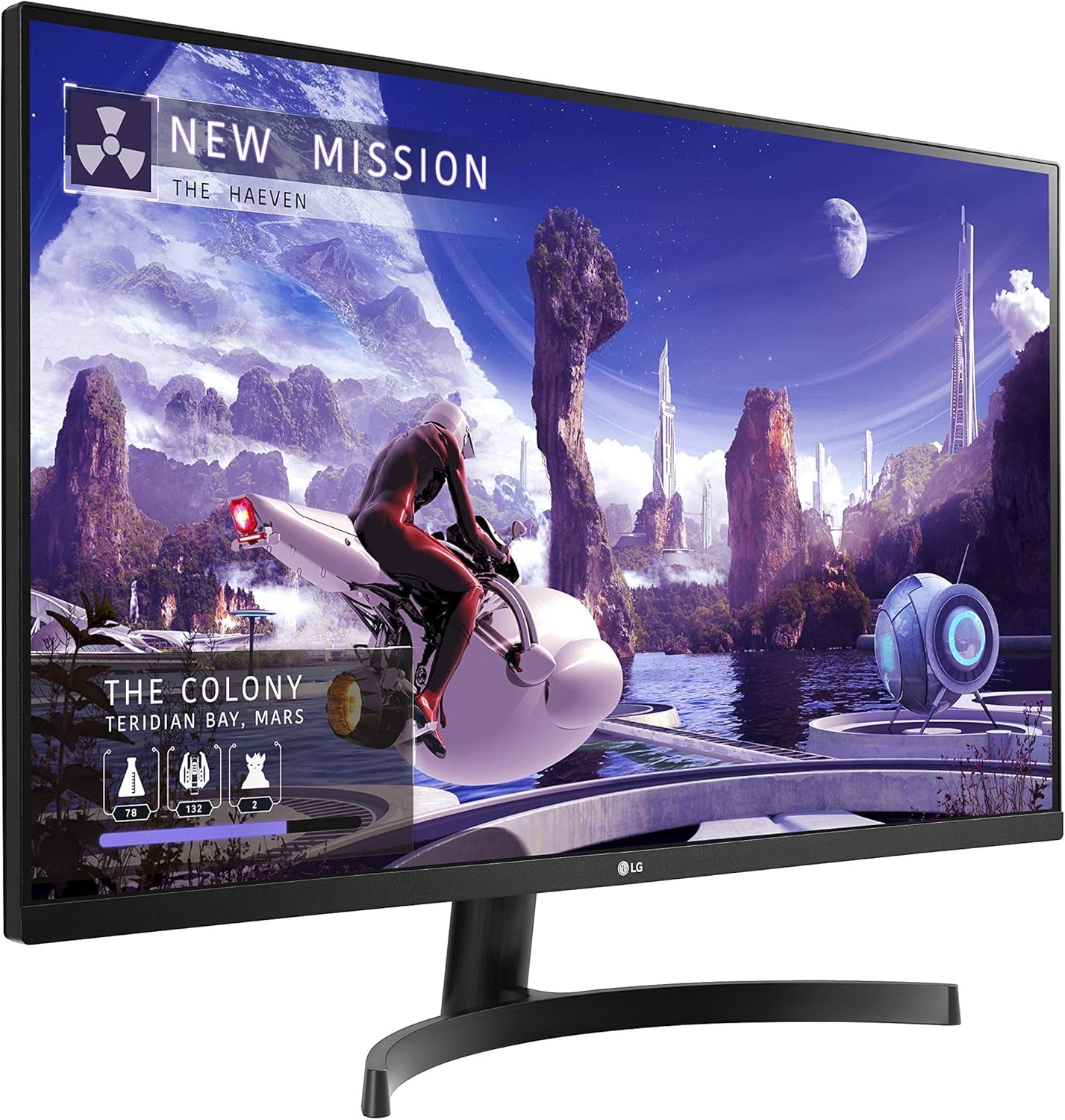 LG QHD 32-Inch Computer Monitor 32QN600-B, IPS with HDR 10 Compatibility and AMD Freesync, Black