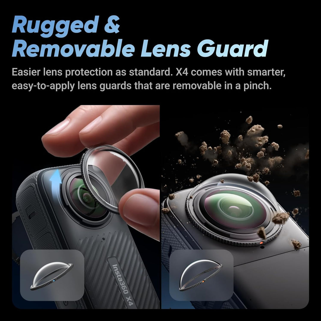 Insta360 X4 Motorcycle Bundle- 8K Waterproof 360 Action Camera, 4K Wide-Angle Video, Invisible Selfie Stick, Removable Lens Guards, 135 Min Battery Life, AI Editing, Stabilization, No Micro SD Card