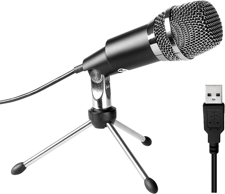 FIFINE USB Microphone, Plug and Play Home Studio USB Condenser Microphone for Skype, Recordings for Youtube, Google Voice Search, Games, for Windows and Mac-K668