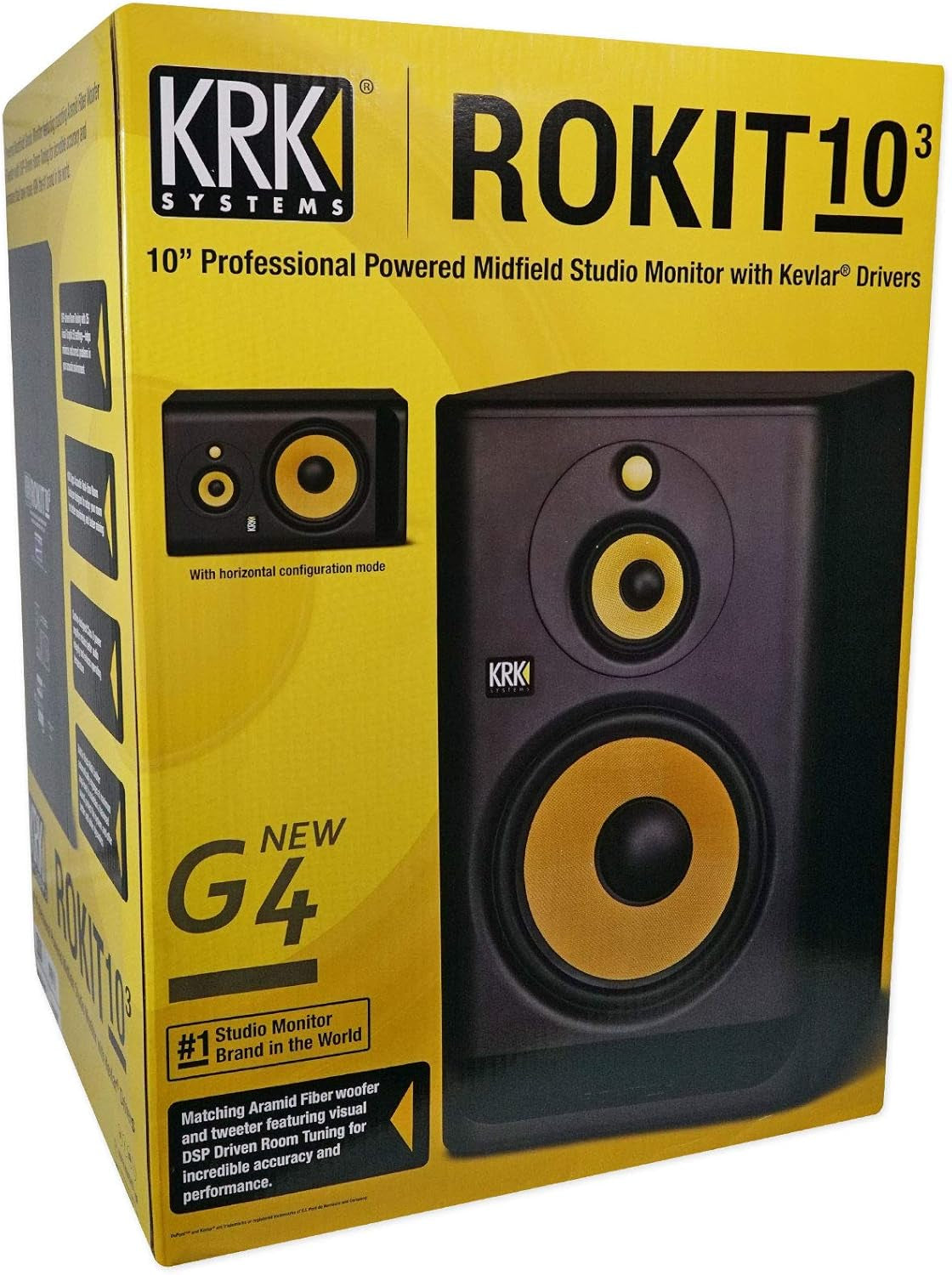 KRK ROKIT103G4 KRK 10" POWERED MONITOR 300W, Black