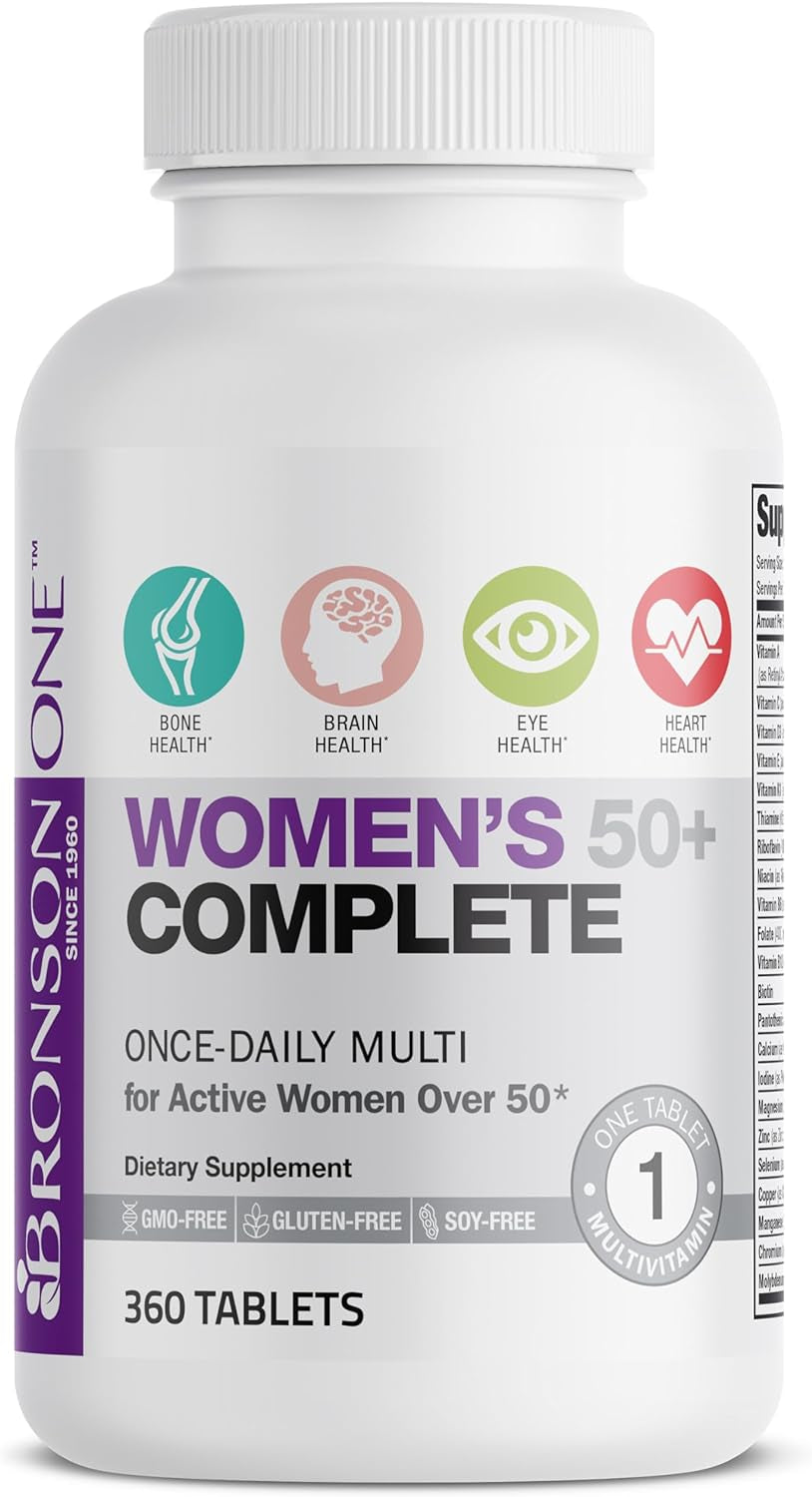 Bronson ONE Daily Women’S 50+ Complete Multivitamin Multimineral, 360 Tablets