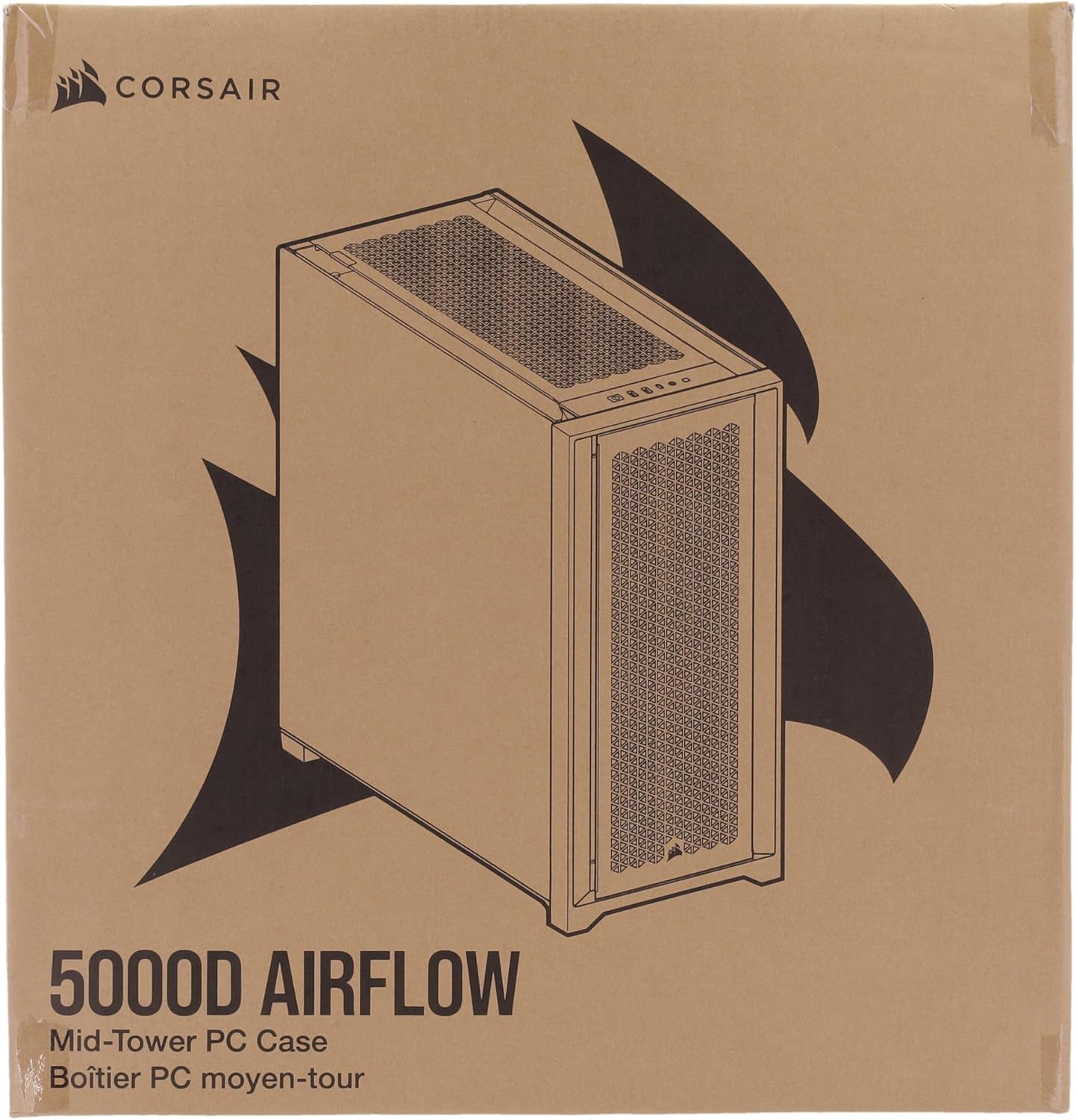 Corsair 5000D Airflow Tempered Glass Mid-Tower ATX PC Case - Black