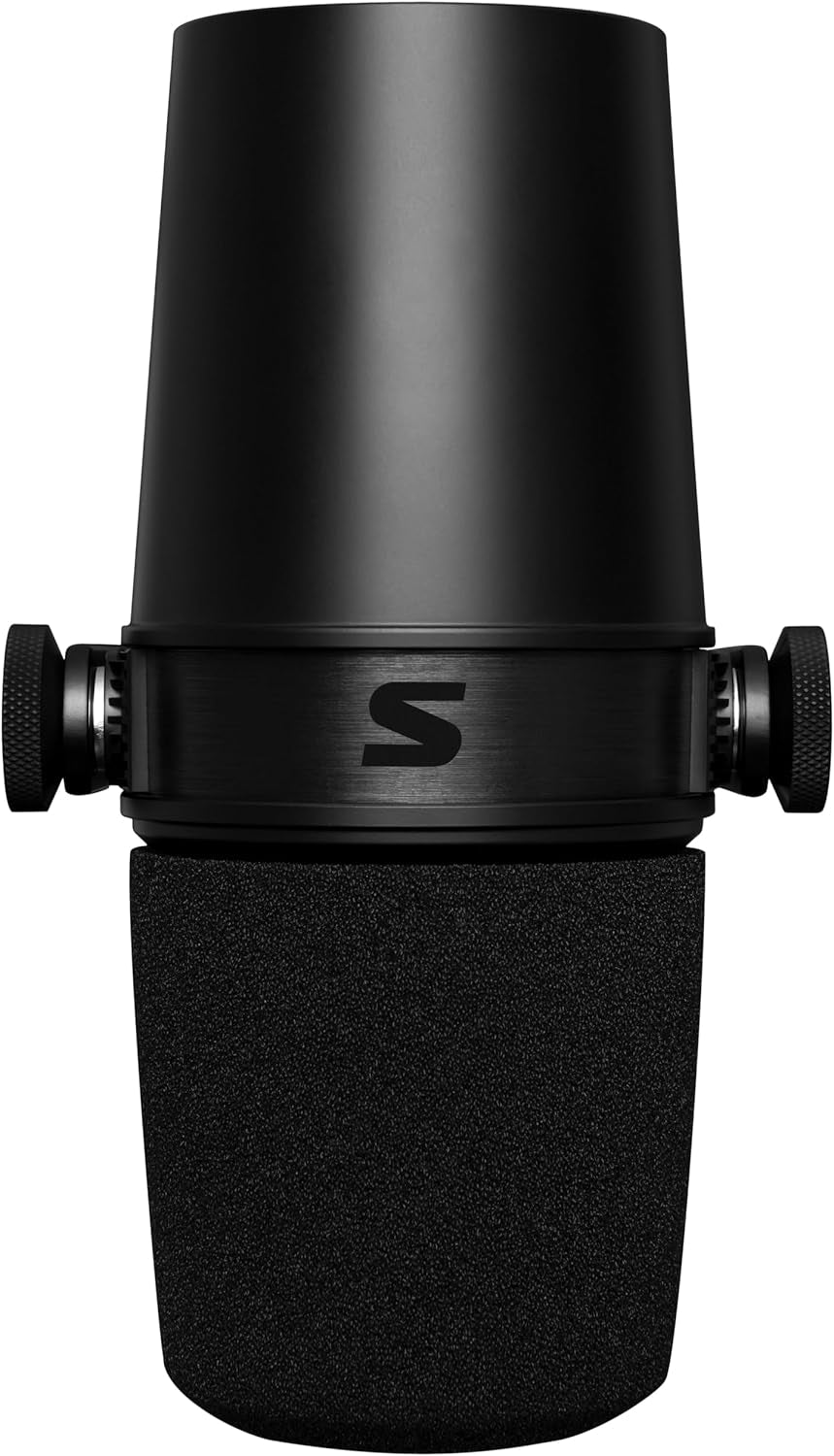 Shure MV7X Microphone - XLR Only Pro Quality Dynamic Mic for Podcasting & Vocal Recording, Voice-Isolating Technology, All Metal Construction, Mic Stand Compatible, Optimized Frequency - Black