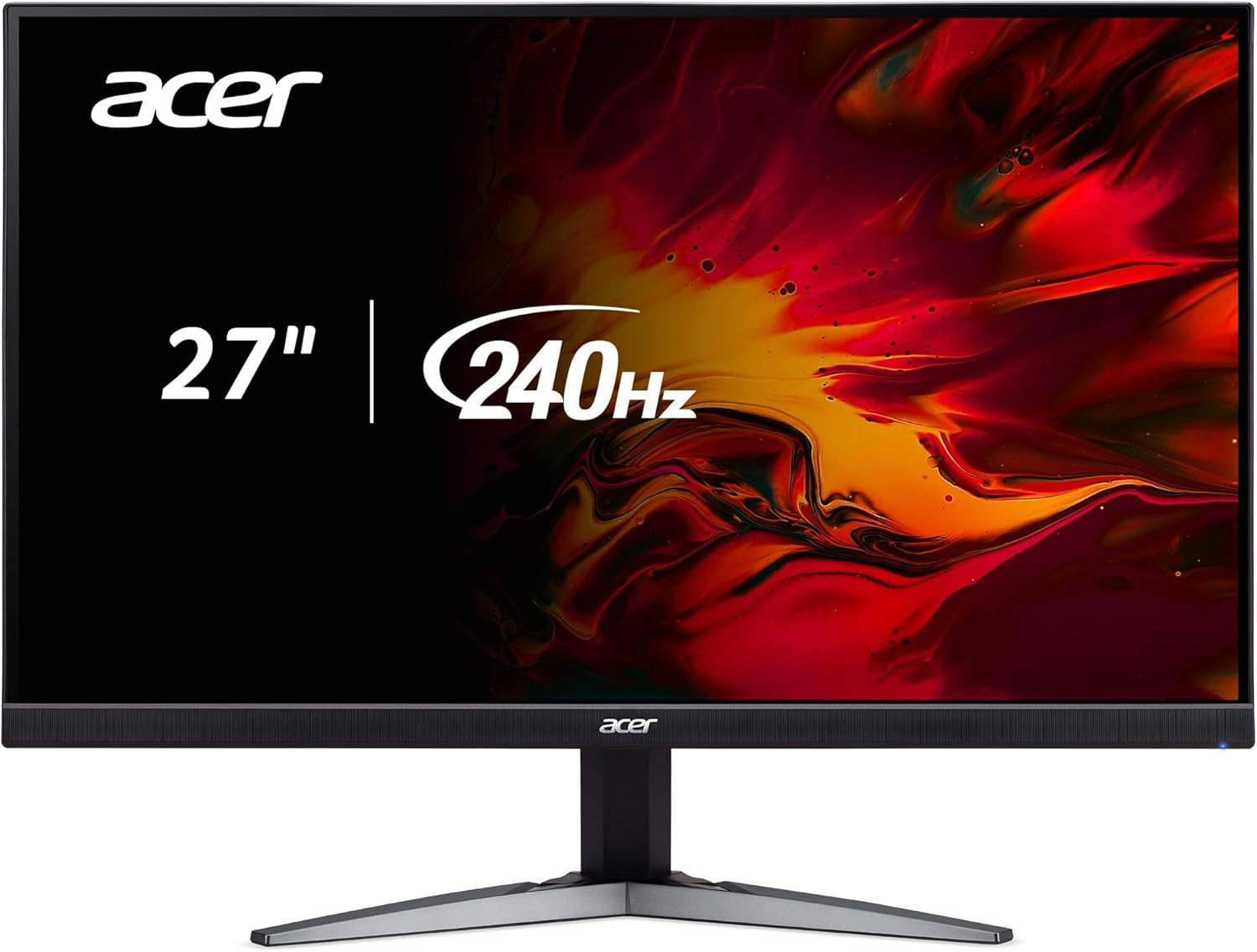 Acer Nitro 27" WQHD 2560 X 1440 PC Gaming Monitor | AMD Freesync Premium | up to 240Hz Refresh | up to 0.5Ms HDR350 | DCI-P3 90% | 1 X Display Port 1.4 & 2 X HDMI 2.1 | KG271U Xbmiipx