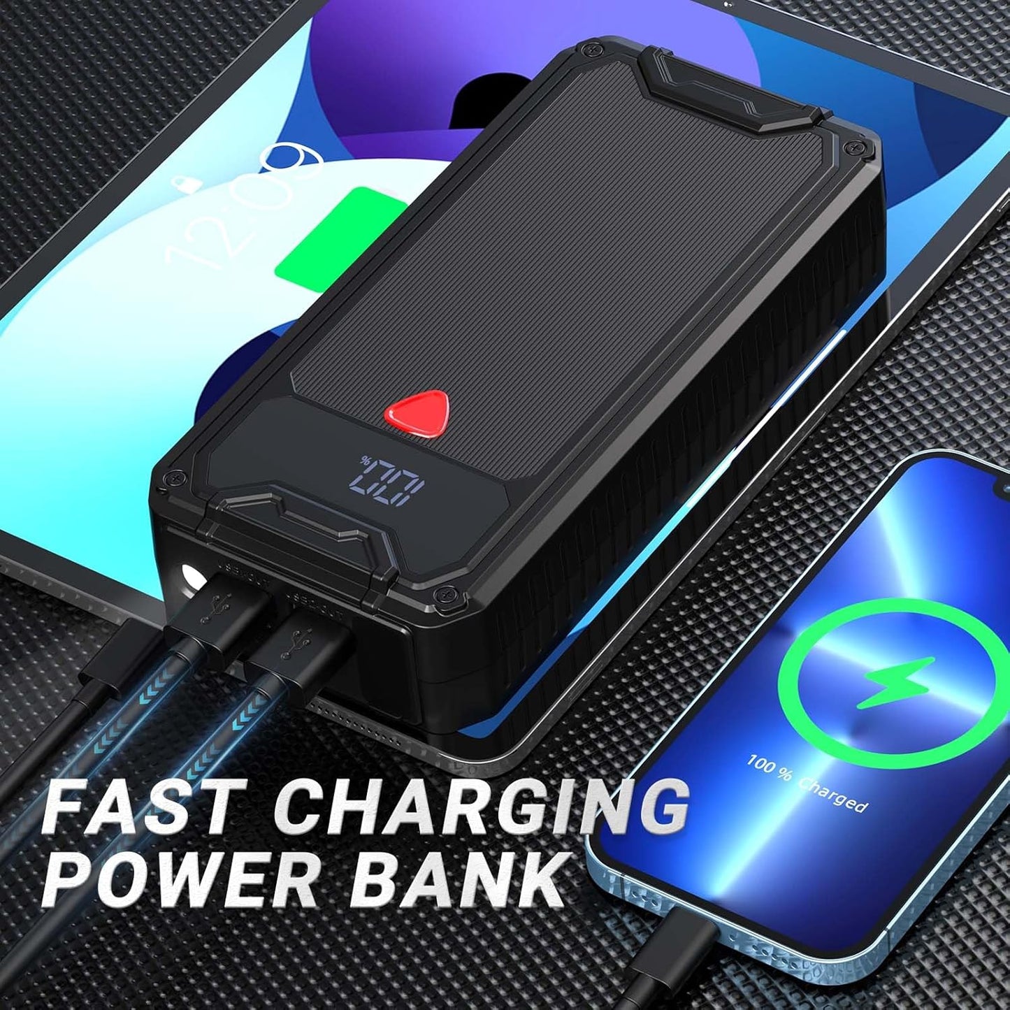 4000A Battery Jumper Starter Portable, USB C Car Battery Pack Jump Starter Box for Car, 26800Mah Battery Booster Jump Start Power Bank Car Battery Jumper Starter Portable