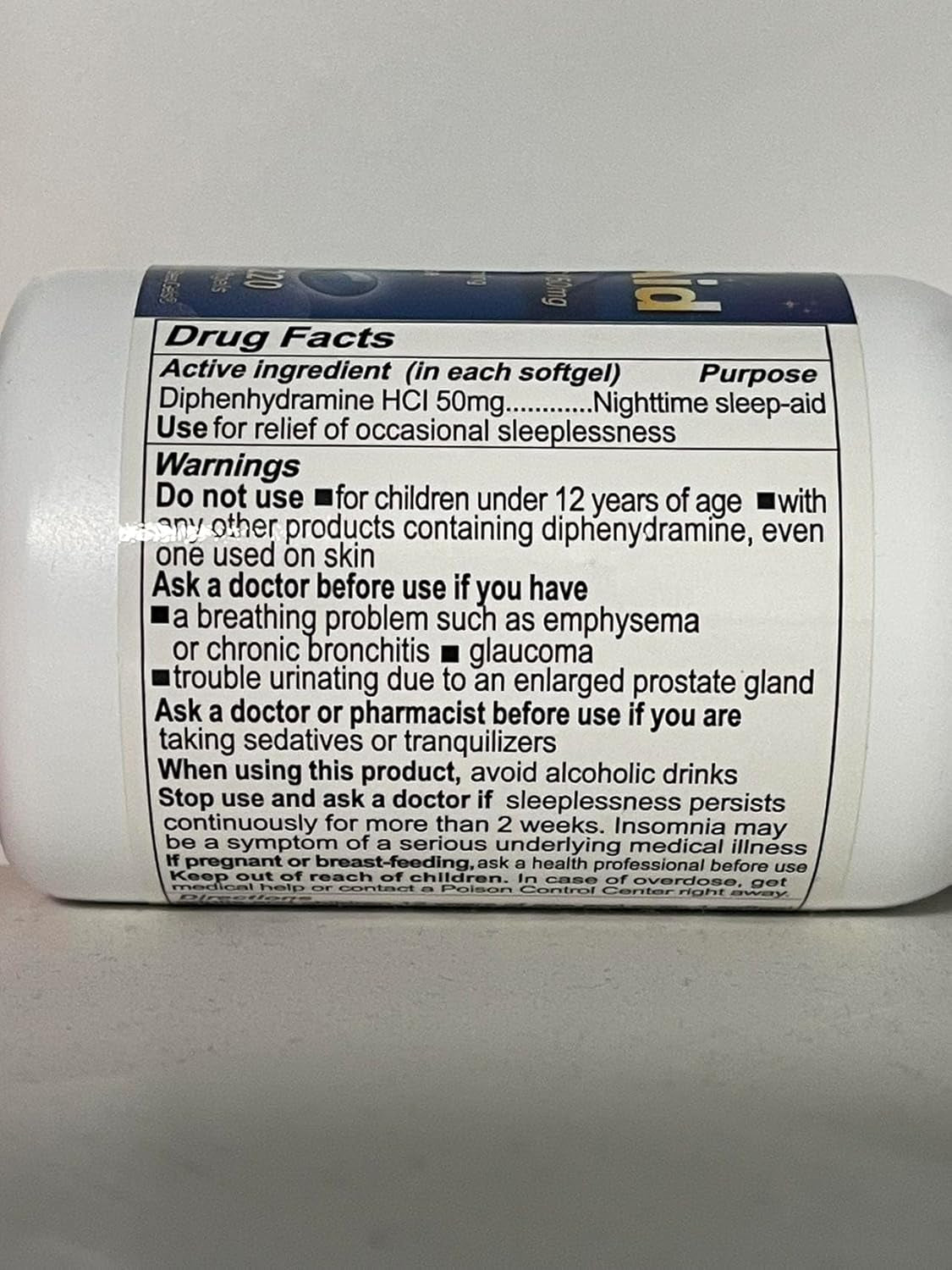 Sleep Aid, Diphenhydramine Hcl 50Mg, 220 Softgels - Fall Asleep Faster, Deeper Restful Sleeping, Non Habit-Forming