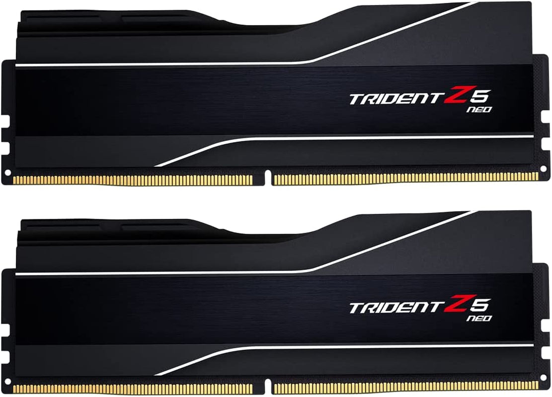 G.SKILL Trident Z5 Neo Series (AMD Expo) DDR5 RAM 64GB (2X32Gb) 6000Mt/S CL30-40-40-96 1.40V Desktop Computer Memory UDIMM - Matte Black (F5-6000J3040G32GX2-TZ5N)