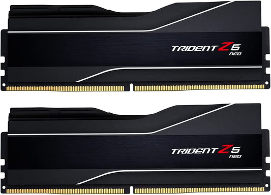 G.SKILL Trident Z5 Neo Series (AMD Expo) DDR5 RAM 64GB (2X32Gb) 6000Mt/S CL30-40-40-96 1.40V Desktop Computer Memory UDIMM - Matte Black (F5-6000J3040G32GX2-TZ5N)