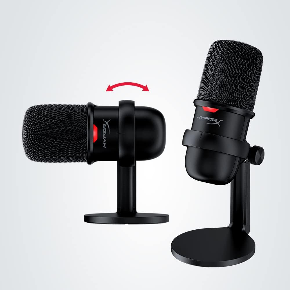 Hyperx Solocast – USB Condenser Gaming Microphone, for PC, PS4, PS5 and Mac, Tap-To-Mute Sensor, Cardioid Polar Pattern, Great for Streaming, Podcasts, Twitch, Youtube, Discord,Black