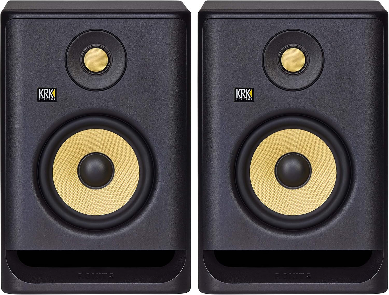 KRK RP5 Rokit 5 G4 Professional Bi-Amp 5" Powered Studio Monitor Pair, Black