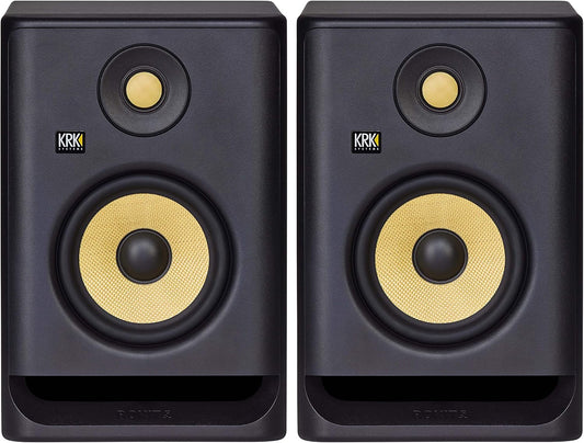 KRK RP5 Rokit 5 G4 Professional Bi-Amp 5" Powered Studio Monitor Pair, Black