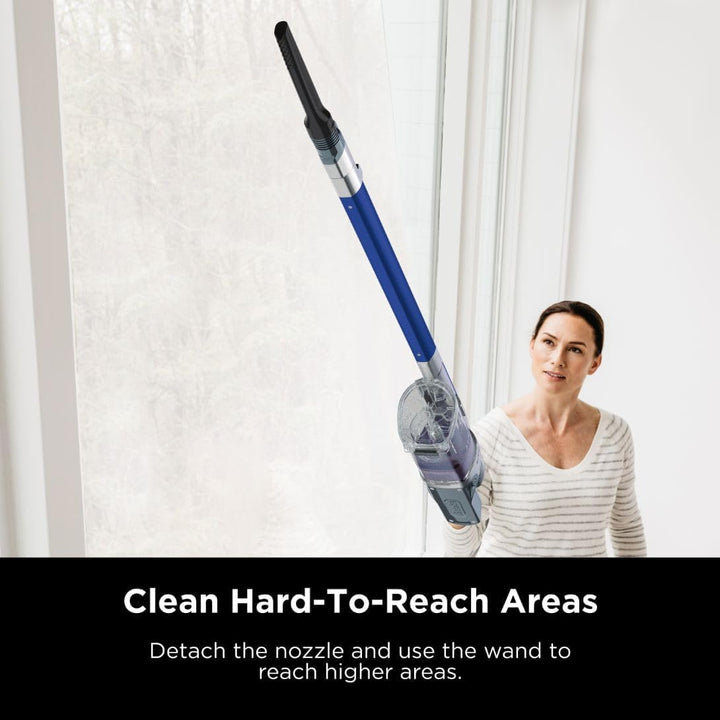 Shark Cordless Vacuum Cleaner with HEPA Filter, Lightweight, Portable, Rechargeable, Powerful Pet Hair Pickup, Removable Handheld, Crevice Tool, Dusting Brush, 50-Min Runtime, Blue, IZ363HT