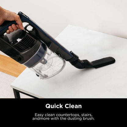 Shark Cordless Vacuum Cleaner with HEPA Filter, Lightweight, Portable, Rechargeable, Powerful Pet Hair Pickup, Removable Handheld, Crevice Tool, Dusting Brush, 50-Min Runtime, Blue, IZ363HT